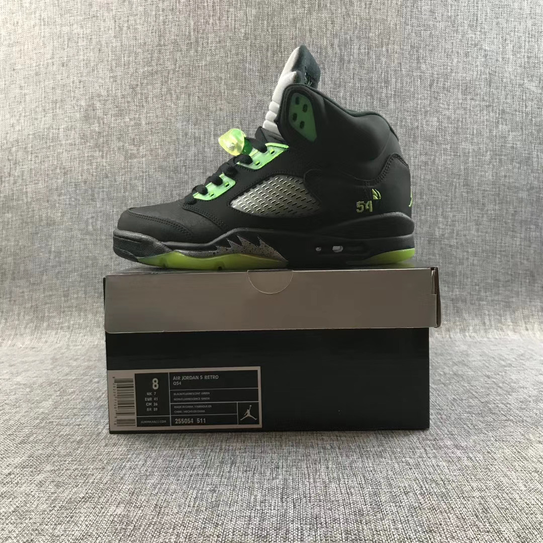 New Air Jordan 5 Retro Black Green